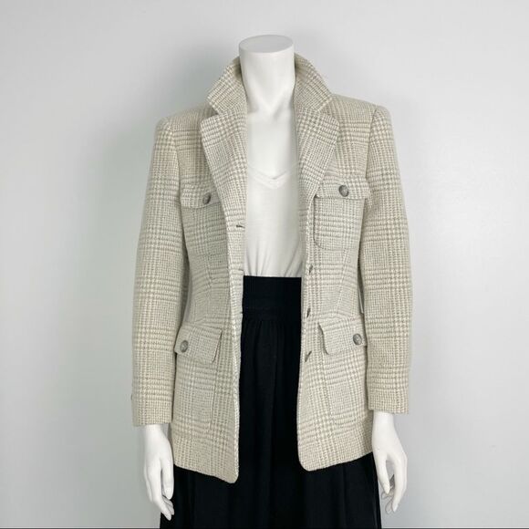 Escada Plaid Wool Blend Blazer - Picture 11 of 13